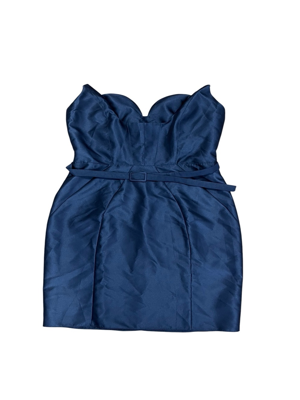 ASOS LUXE black Dress bandeau cocktail Strapless Belted Corset Party Gothic 14 - Picture 4 of 9